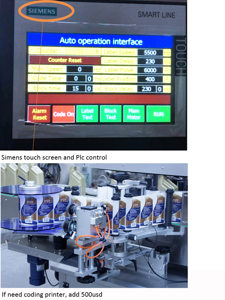 Double Sids Pudeles automātiskās etiķetes mašīnas cena