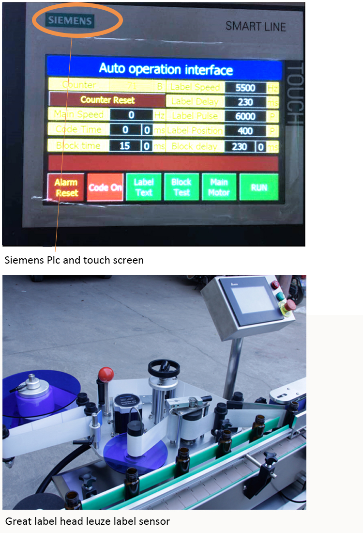 Automātiska apaļo pudeļu iesaiņošanas etiķete